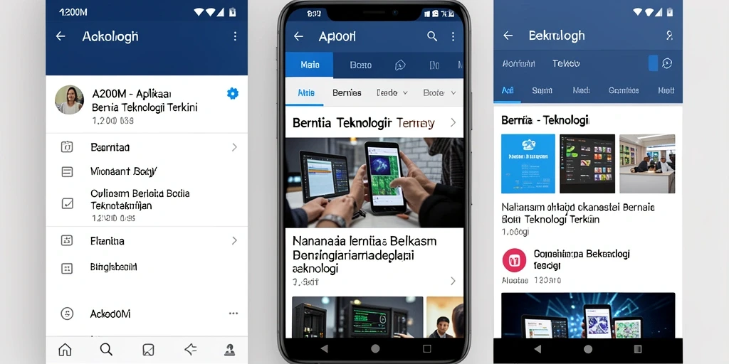 Tampilan antarmuka A200M yang informatif dan menarik.