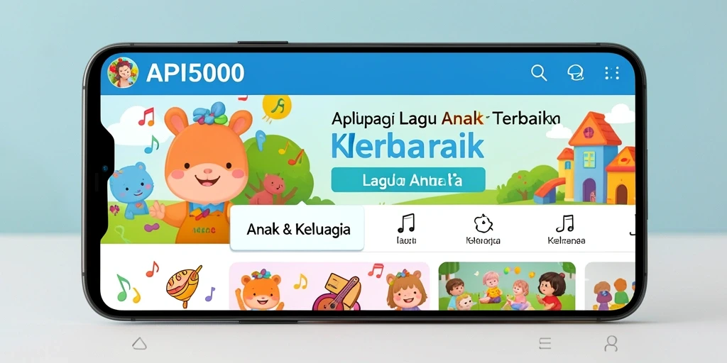 Antarmuka aplikasi API5000 yang ramah dan menarik untuk anak-anak.