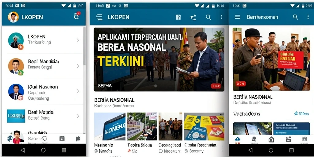 Antarmuka LKOPEN yang sederhana dan informatif untuk berita nasional.