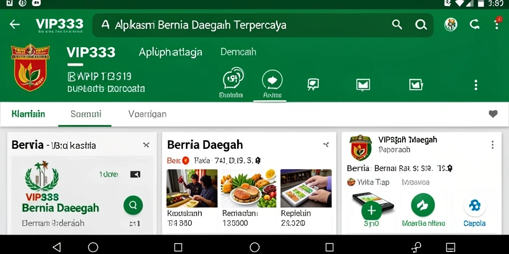 Tampilan antarmuka aplikasi VIP333 yang informatif dan menarik.