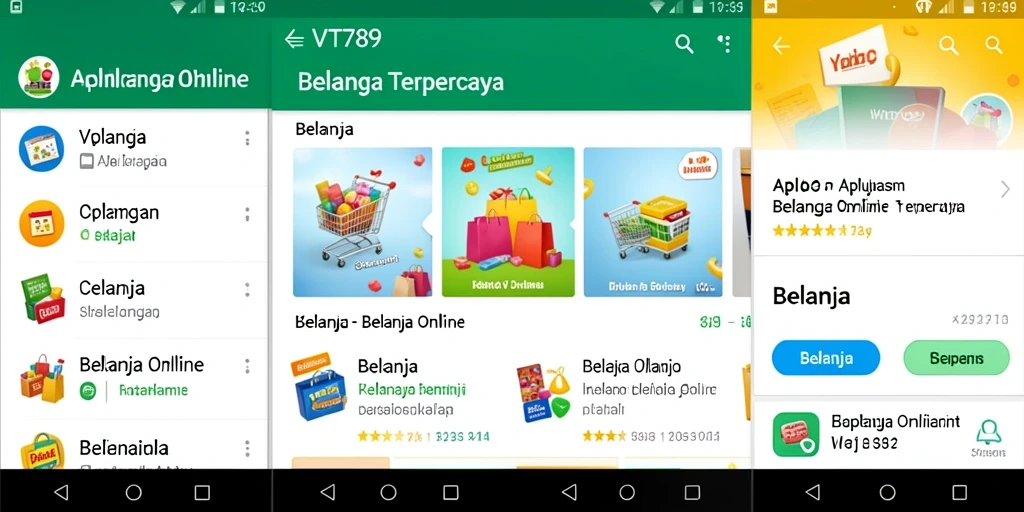 Antarmuka VT789 dengan fitur belanja online yang intuitif.